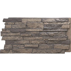 Textured stone panel showcasing a modern design, ideal for enhancing home exteriors with a natural look. Versatile for various siding applications and decorative accents.